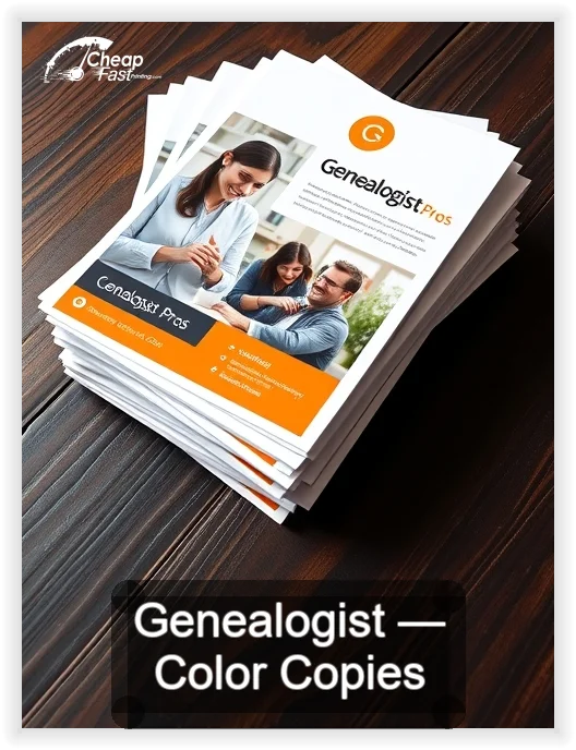Genealogist business card design sample