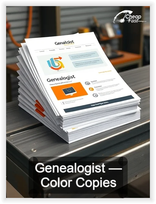 Genealogist business card design sample