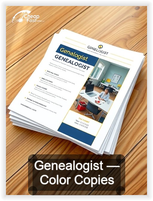 Genealogist business card design sample