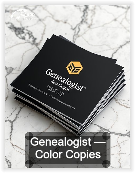 Genealogist business card design sample