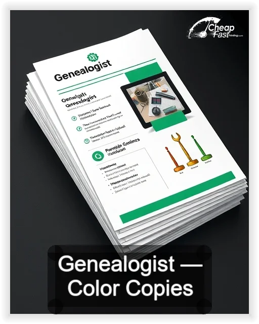 Genealogist business card design sample