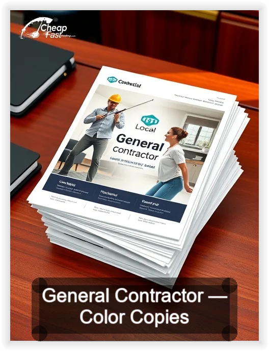 General Contractor business card design sample