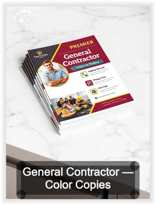 General Contractor business card design sample