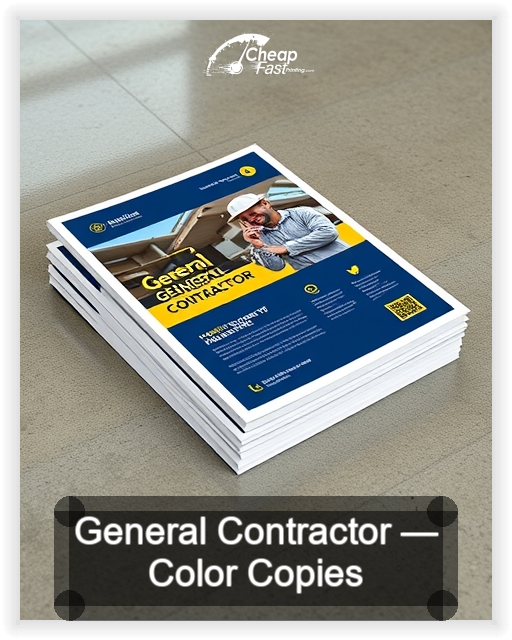 General Contractor business card design sample