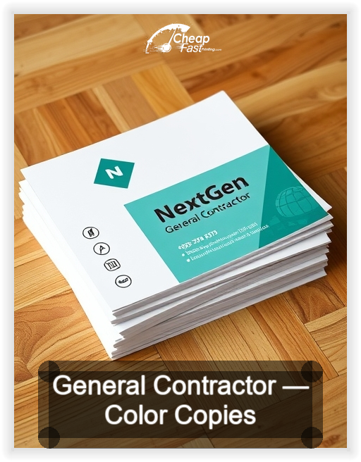 General Contractor business card design sample