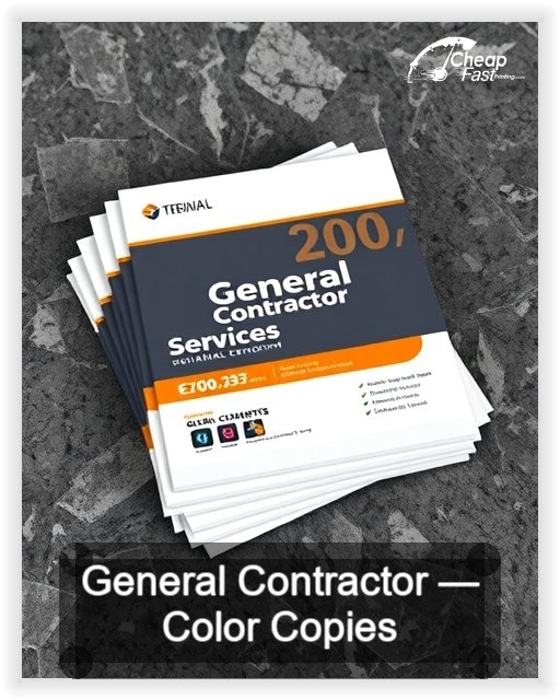 General Contractor business card design sample