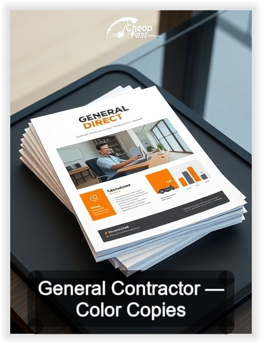 General Contractor business card design sample