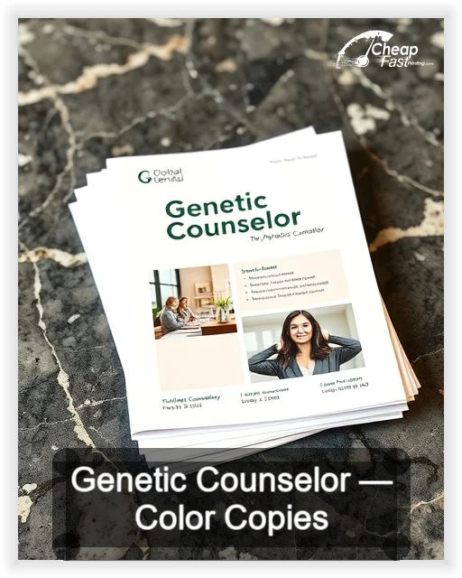 Genetic Counselor business card design sample