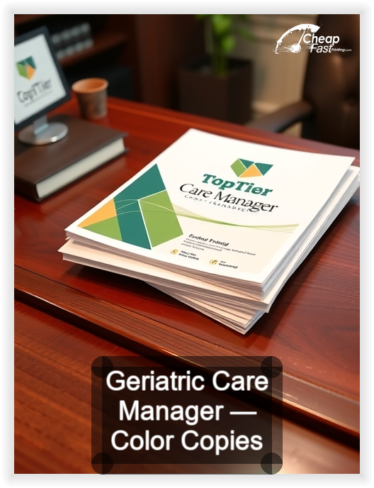 Geriatric Care Manager business card design sample