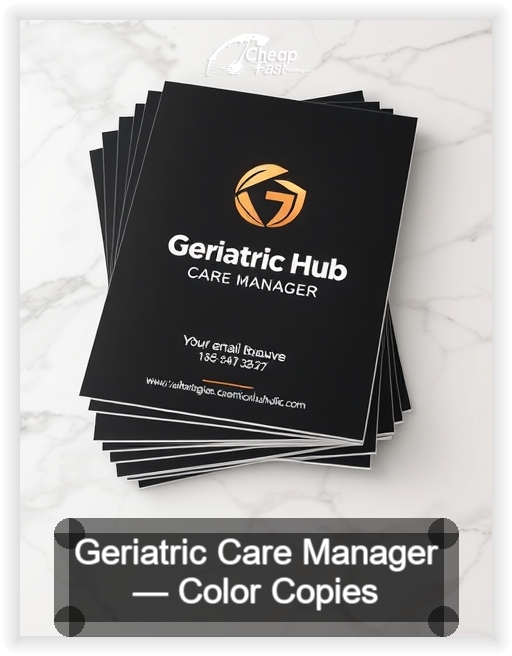 Geriatric Care Manager business card design sample