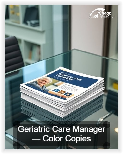 Geriatric Care Manager business card design sample