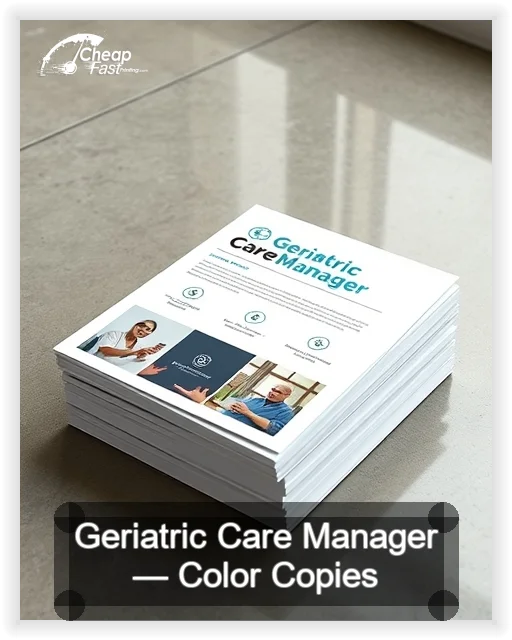 Geriatric Care Manager business card design sample