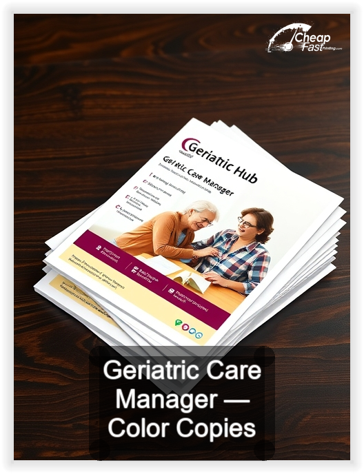 Geriatric Care Manager business card design sample