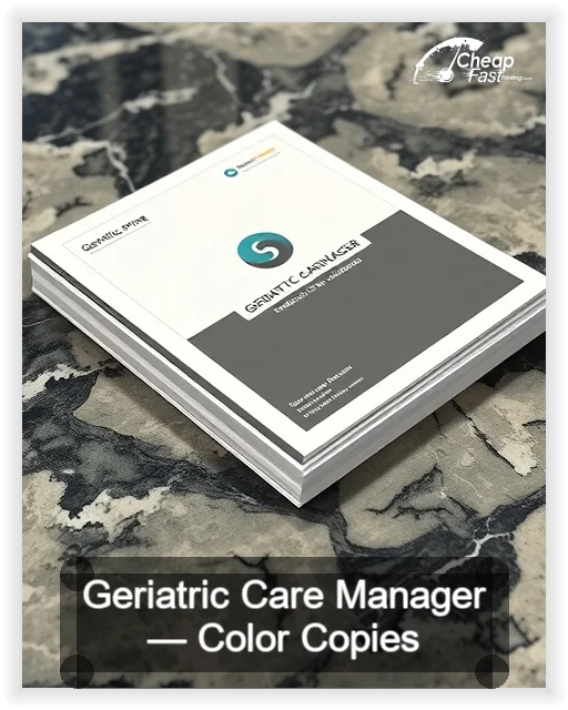 Geriatric Care Manager business card design sample
