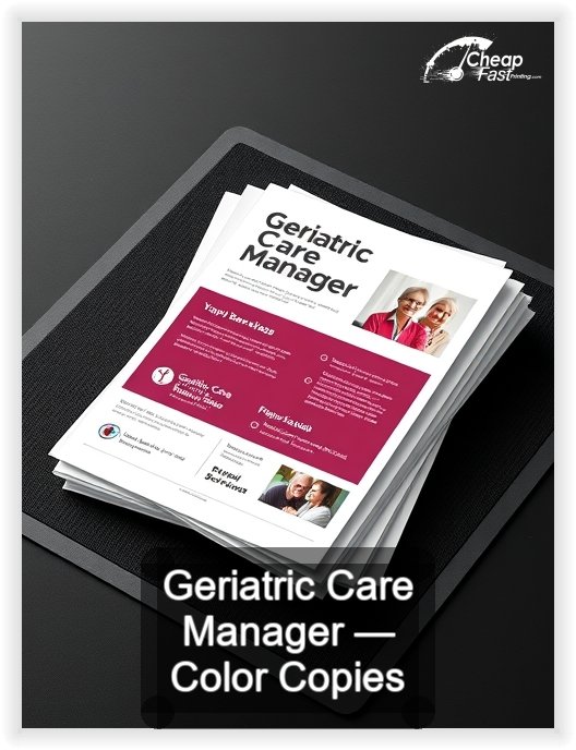 Geriatric Care Manager business card design sample