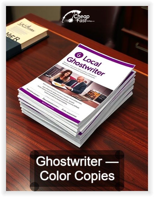 Ghostwriter business card design sample