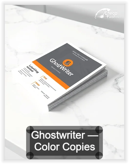 Ghostwriter business card design sample