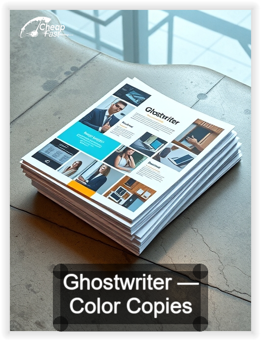 Ghostwriter business card design sample