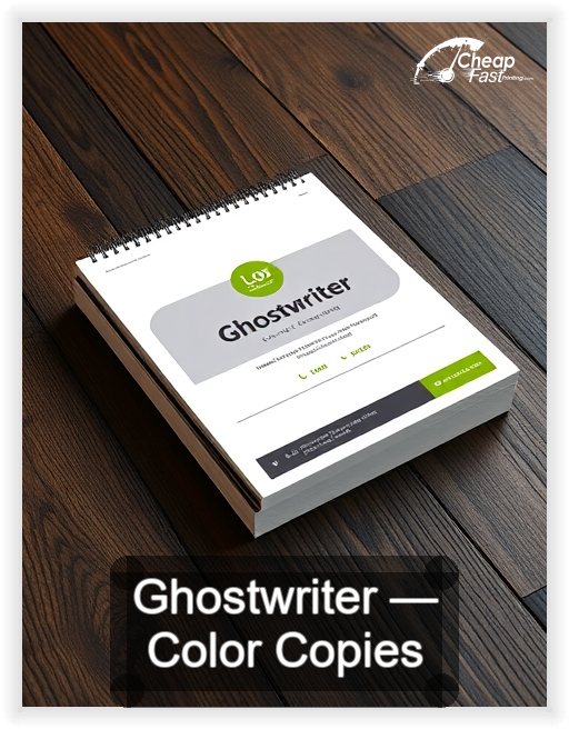 Ghostwriter business card design sample