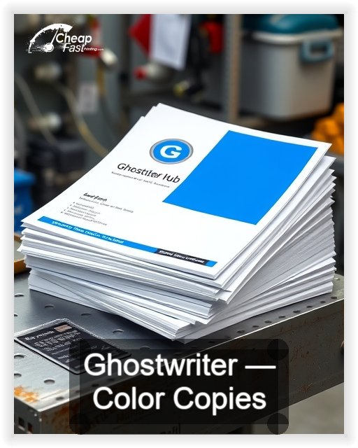 Ghostwriter business card design sample