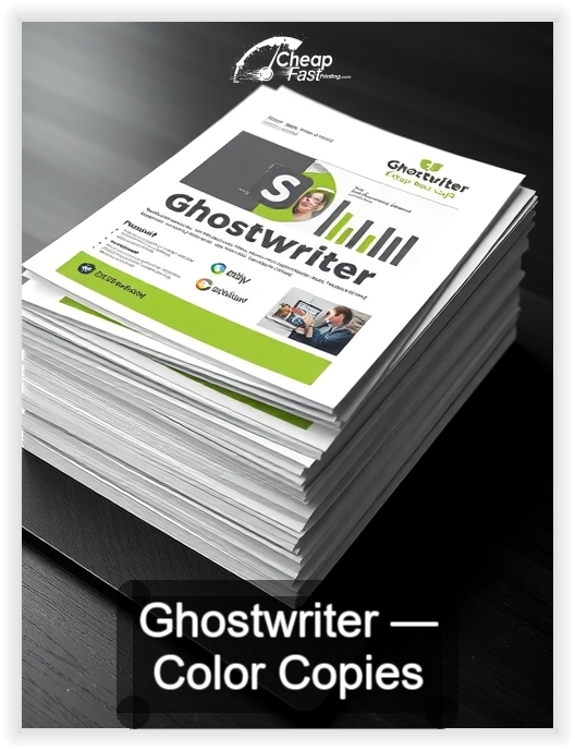 Ghostwriter business card design sample