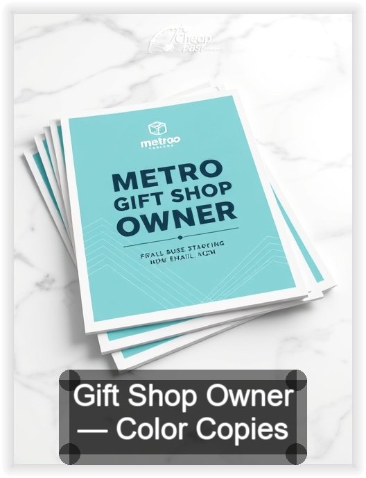 Gift Shop Owner business card design sample