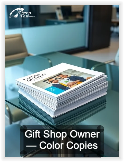 Gift Shop Owner business card design sample