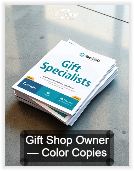 Gift Shop Owner business card design sample