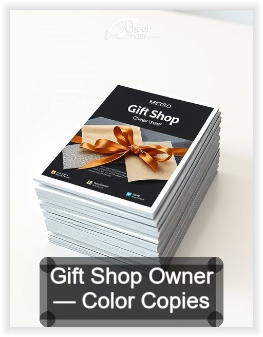 Gift Shop Owner business card design sample