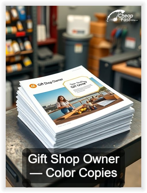 Gift Shop Owner business card design sample