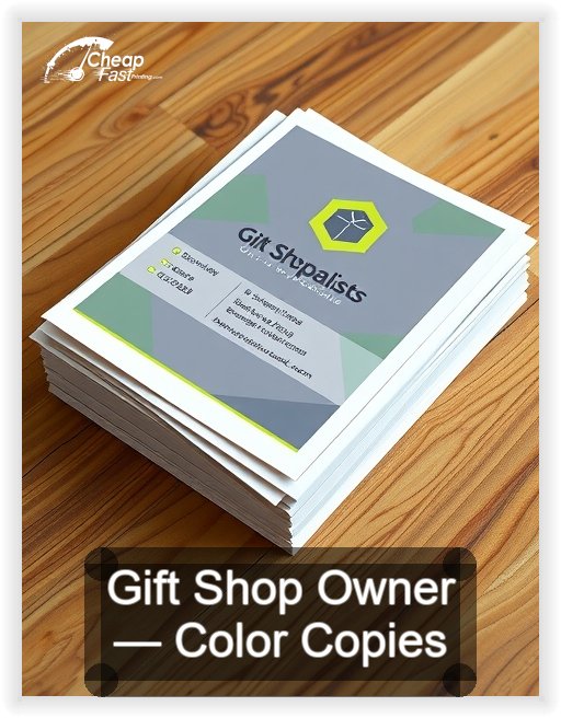 Gift Shop Owner business card design sample