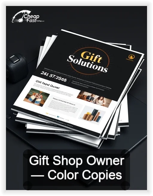 Gift Shop Owner business card design sample
