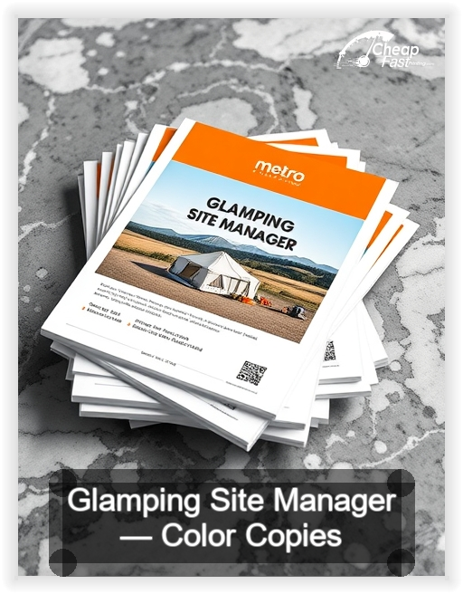 Glamping Site Manager business card design sample