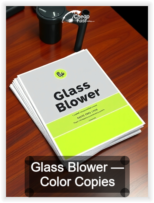 Glass Blower business card design sample