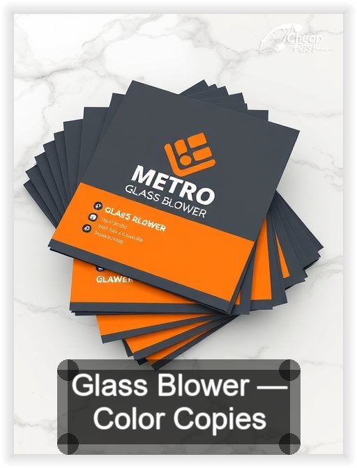 Glass Blower business card design sample