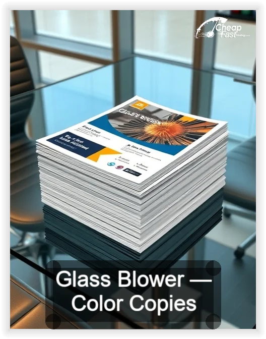 Glass Blower business card design sample