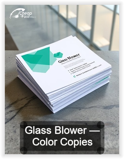 Glass Blower business card design sample