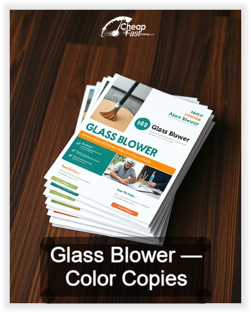 Glass Blower business card design sample