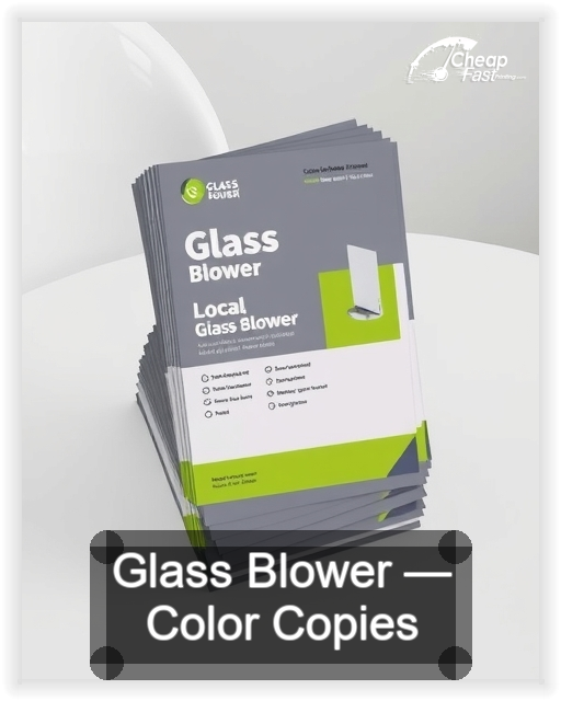Glass Blower business card design sample
