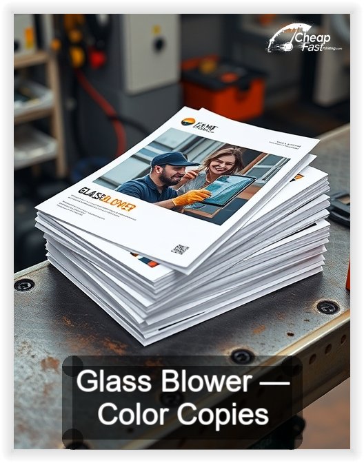 Glass Blower business card design sample