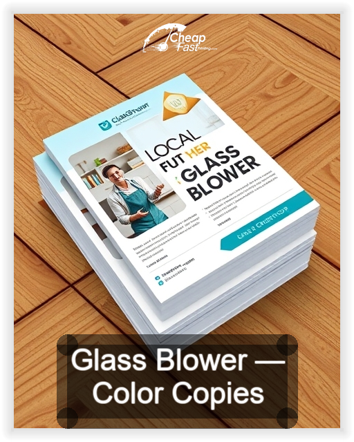 Glass Blower business card design sample