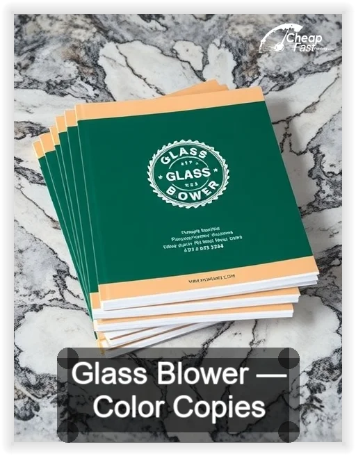 Glass Blower business card design sample