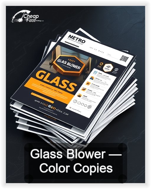 Glass Blower business card design sample