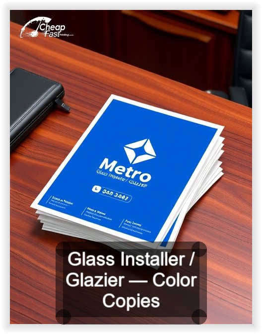 Glass Installer Glazier business card design sample