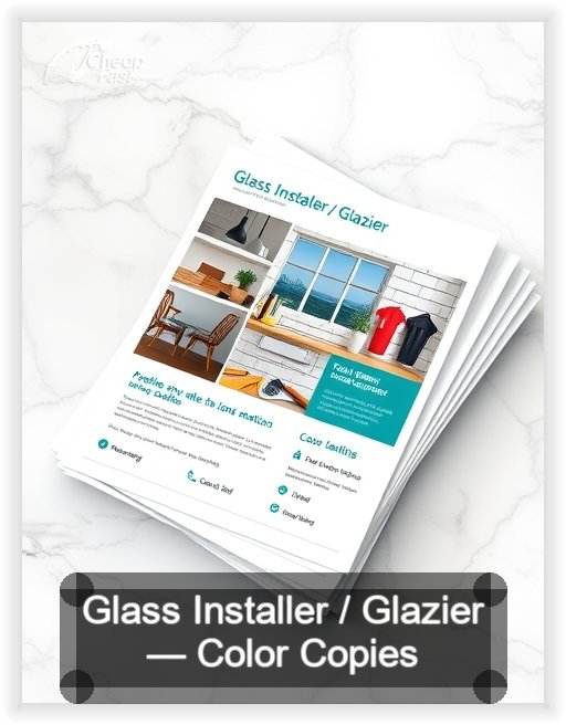 Glass Installer Glazier business card design sample