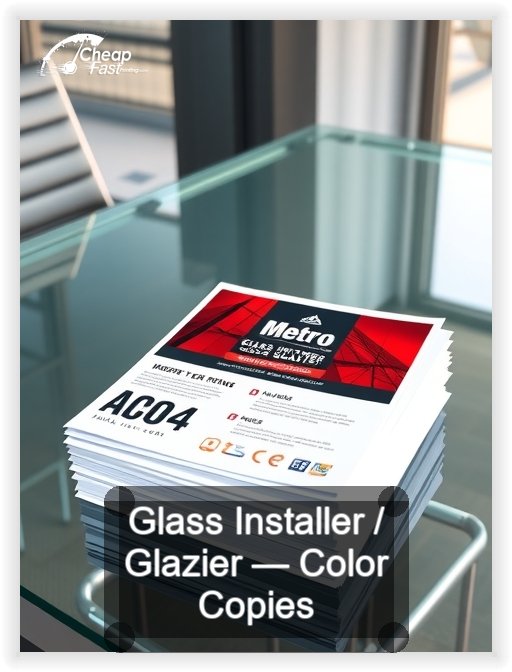 Glass Installer Glazier business card design sample
