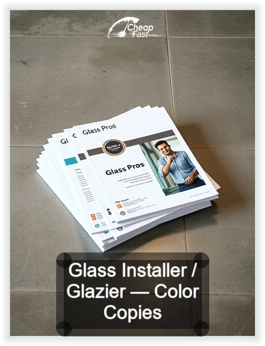 Glass Installer Glazier business card design sample