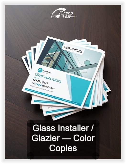 Glass Installer Glazier business card design sample