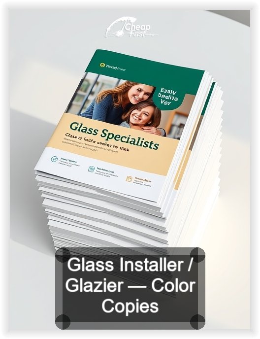 Glass Installer Glazier business card design sample