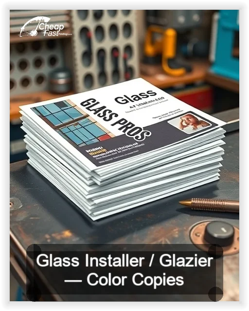 Glass Installer Glazier business card design sample
